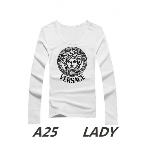 Cheap Versace T-Shirts For Women Long Sleeved #135752 Replica Wholesale [$24.00 USD] [ITEM#135752] on Replica Versace T-Shirts