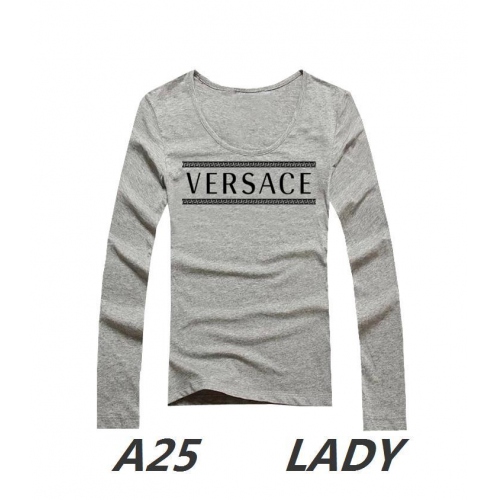 Cheap Versace T-Shirts For Women Long Sleeved #135794 Replica Wholesale [$24.00 USD] [ITEM#135794] on Replica Versace T-Shirts