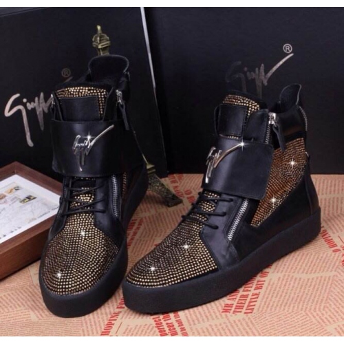 Cheap Giuseppe Zanotti High Tops Shoes For Men #146182 Replica Wholesale [$108.00 USD] [ITEM#146182] on Replica Giuseppe Zanotti High Tops Shoes