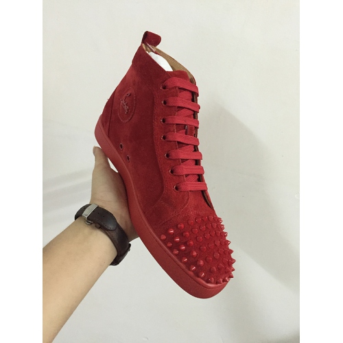 Cheap Christian Louboutin CL High Tops Shoes For Men #232493 Replica Wholesale [$122.20 USD] [ITEM#232493] on Replica Christian Louboutin High Top Shoes