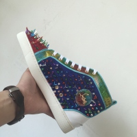 Cheap Christian Louboutin CL High Tops Shoes For Men #232489 Replica Wholesale [$125.80 USD] [ITEM#232489] on Replica Christian Louboutin High Top Shoes