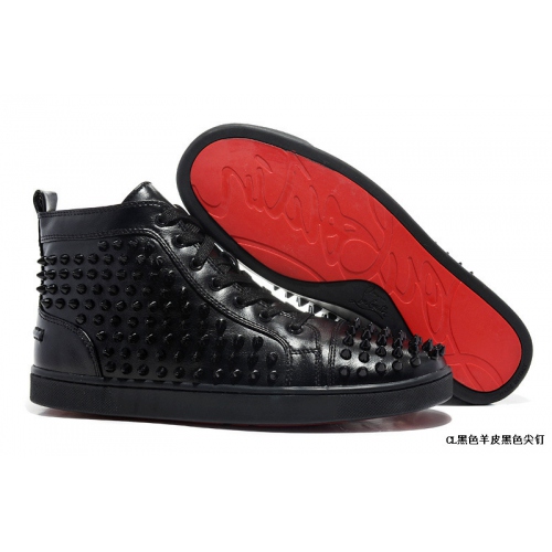 Cheap Christian Louboutin CL High Tops Shoes For Men #265315 Replica Wholesale [$115.00 USD] [ITEM#265315] on Replica Christian Louboutin High Top Shoes