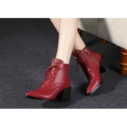 Cheap Versace Leather Boots For Women #279139 Replica Wholesale [$82.00 USD] [ITEM#279139] on Replica Versace Boots