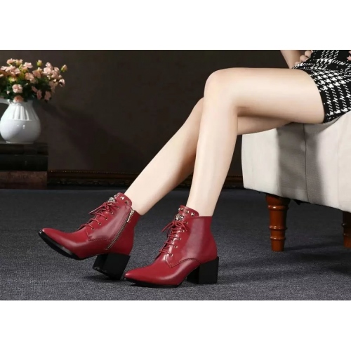 Cheap Versace Leather Boots For Women #279139 Replica Wholesale [$82.00 USD] [ITEM#279139] on Replica Versace Boots