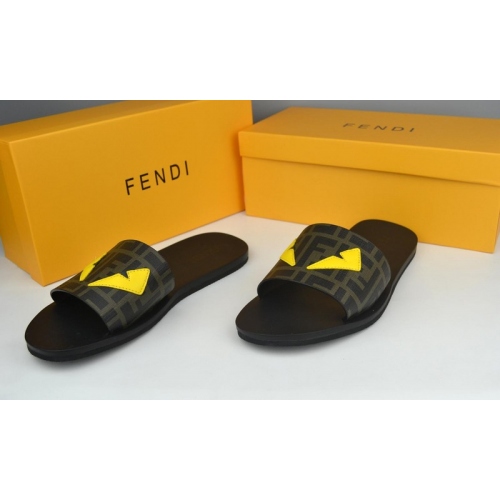 Cheap Fendi Slippers For Men #285886 Replica Wholesale [$38.00 USD] [ITEM#285886] on Replica Fendi Slippers