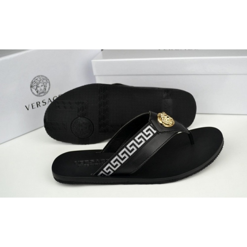 Cheap Versace Slippers For Men #287849 Replica Wholesale [$42.80 USD] [ITEM#287849] on Replica Versace Slippers