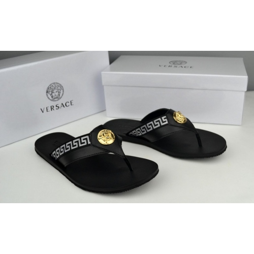 Cheap Versace Slippers For Men #287849 Replica Wholesale [$42.80 USD] [ITEM#287849] on Replica Versace Slippers