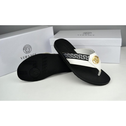 Cheap Versace Slippers For Men #287850 Replica Wholesale [$40.00 USD] [ITEM#287850] on Replica Versace Slippers