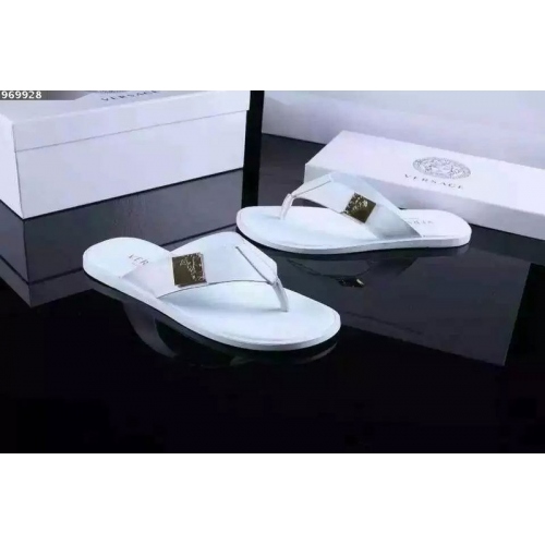 Cheap Versace Slippers For Men #287854 Replica Wholesale [$42.80 USD] [ITEM#287854] on Replica Versace Slippers