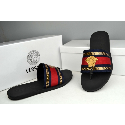 Cheap Versace Slippers For Men #287863 Replica Wholesale [$42.80 USD] [ITEM#287863] on Replica Versace Slippers