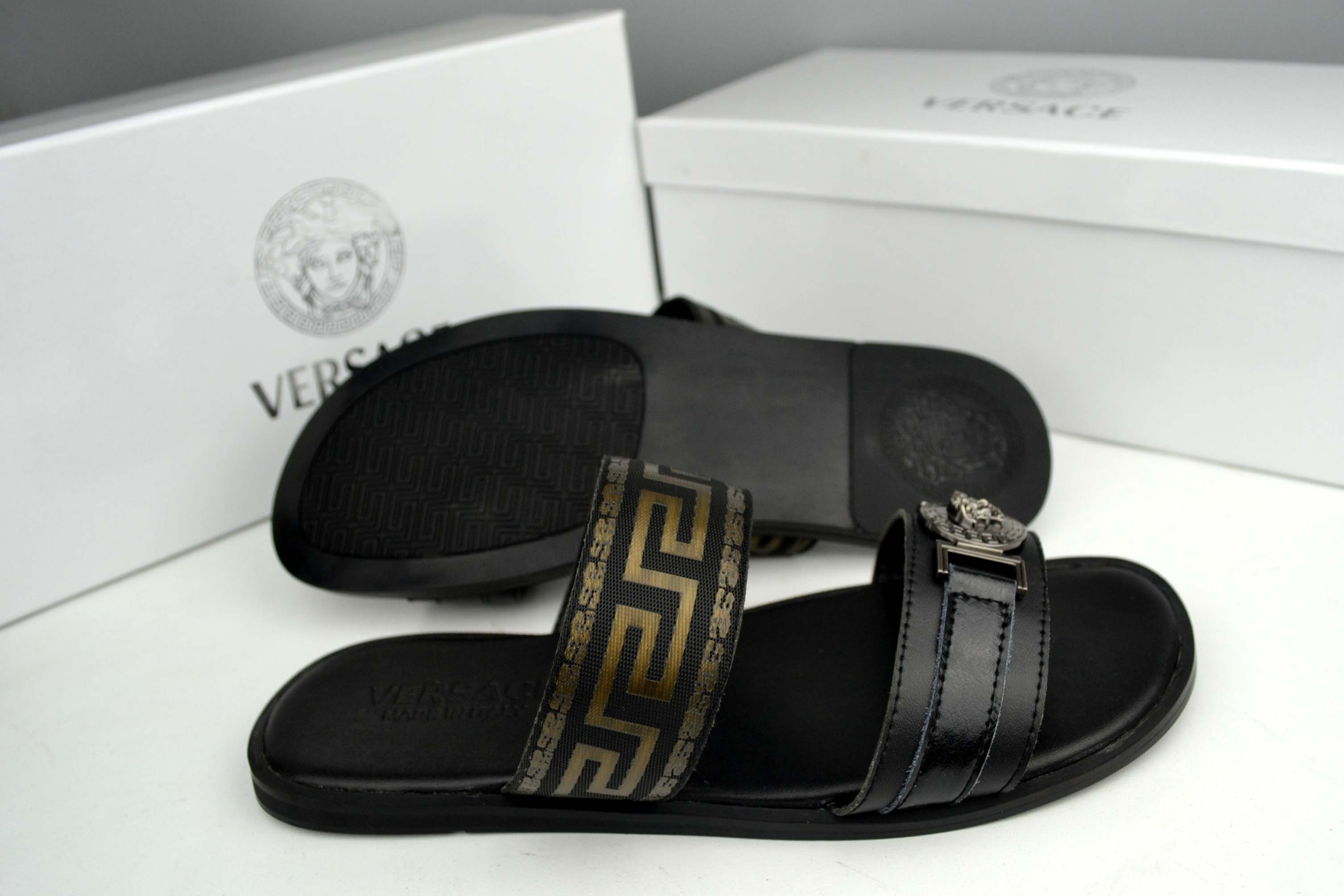 Cheap Versace Slippers For Men #287838 Replica Wholesale [$42.80 USD ...