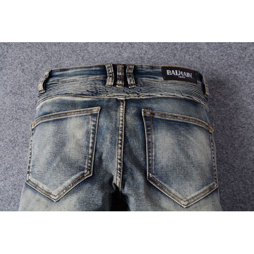 Cheap Balmain Jeans For Men #321220 Replica Wholesale [$64.00 USD] [ITEM#321220] on Replica Balmain Jeans