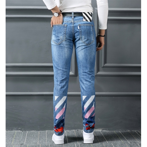 Cheap Off-White Jeans For Men #351370 Replica Wholesale [$48.00 USD] [ITEM#351370] on Replica Off-White Jeans