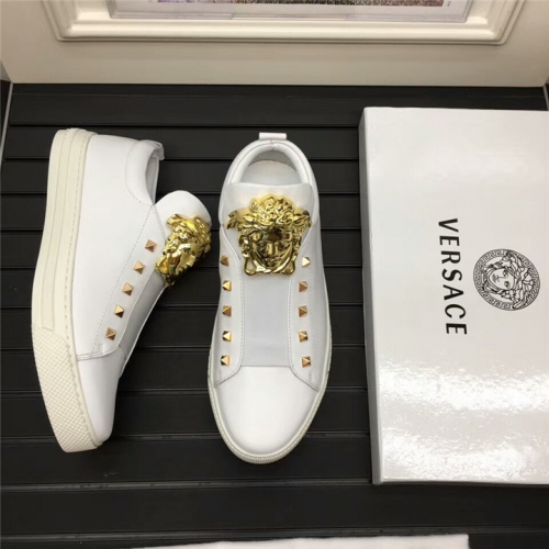 Cheap Versace Casual Shoes For Men #356866 Replica Wholesale [$90.00 USD] [ITEM#356866] on Replica Versace Fashion Shoes