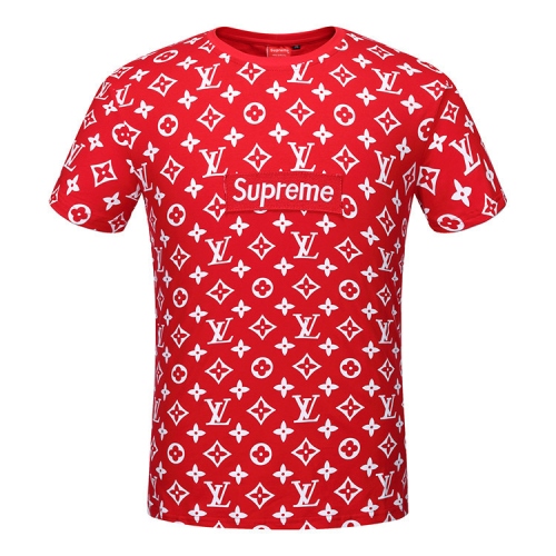 Cheap Supreme &amp; Louis Vuitton LV T-Shirts Short Sleeved For Men #362862 Replica Wholesale [$21.80 USD] [ITEM#362862] on Replica Supreme T-Shirts