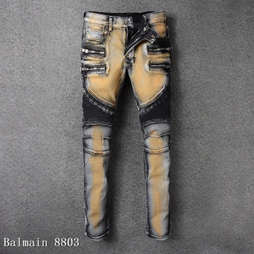 Cheap Balmain Jeans For Men #364731 Replica Wholesale [$64.00 USD] [ITEM#364731] on Replica Balmain Jeans