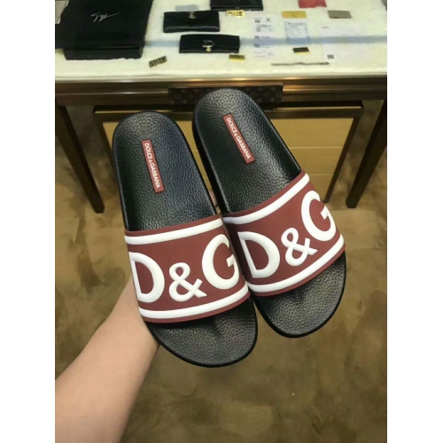 Cheap Dolce &amp; Gabbana D&amp;G Slippers For Men #365595 Replica Wholesale [$48.00 USD] [ITEM#365595] on Replica Dolce &amp; Gabbana D&amp;G Slippers