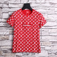 Cheap Supreme &amp; Louis Vuitton LV T-Shirts Short Sleeved For Men #362862 Replica Wholesale [$21.80 USD] [ITEM#362862] on Replica Supreme T-Shirts