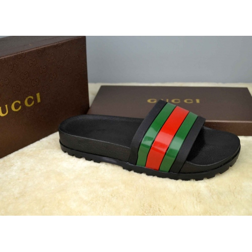 Cheap Gucci Slippers For Men #365820 Replica Wholesale [$42.10 USD] [ITEM#365820] on Replica Gucci Slippers