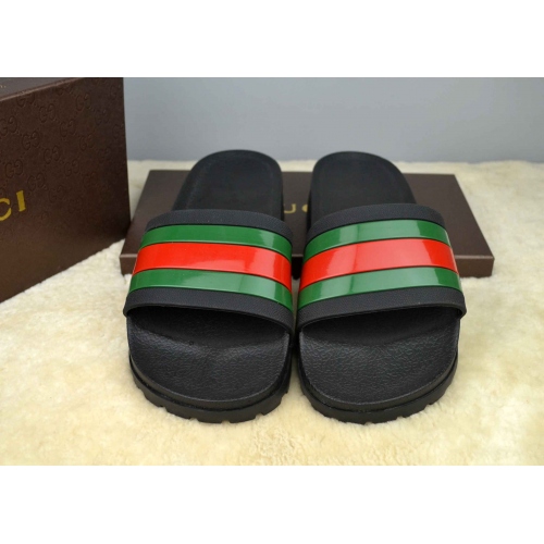 Cheap Gucci Slippers For Men #365820 Replica Wholesale [$42.10 USD] [ITEM#365820] on Replica Gucci Slippers