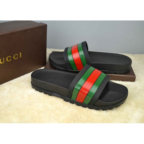 Cheap Gucci Slippers For Men #365820 Replica Wholesale [$42.10 USD] [ITEM#365820] on Replica Gucci Slippers