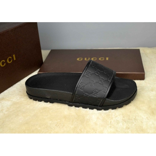 Cheap Gucci Slippers For Men #365829 Replica Wholesale [$42.10 USD] [ITEM#365829] on Replica Gucci Slippers