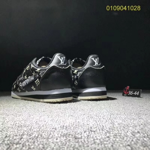 Cheap Nike &amp; Louis Vuitton LV Cortez Shoes For Women #372435 Replica Wholesale [$48.00 USD] [ITEM#372435] on Replica Nike Cortez Shoes