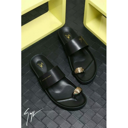 Cheap Giuseppe Zanotti GZ Slippers For Men #377841 Replica Wholesale [$64.00 USD] [ITEM#377841] on Replica Giuseppe Zanotti GZ Slippers