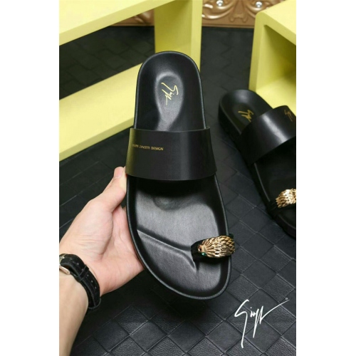 Cheap Giuseppe Zanotti GZ Slippers For Men #377841 Replica Wholesale [$64.00 USD] [ITEM#377841] on Replica Giuseppe Zanotti GZ Slippers