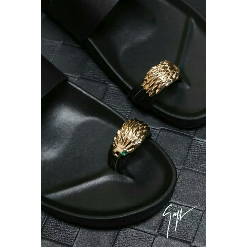 Cheap Giuseppe Zanotti GZ Slippers For Men #377841 Replica Wholesale [$64.00 USD] [ITEM#377841] on Replica Giuseppe Zanotti GZ Slippers