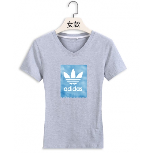 Cheap Adidas T-Shirts Short Sleeved For Women #379927 Replica Wholesale [$18.00 USD] [ITEM#379927] on Replica Adidas T-Shirts