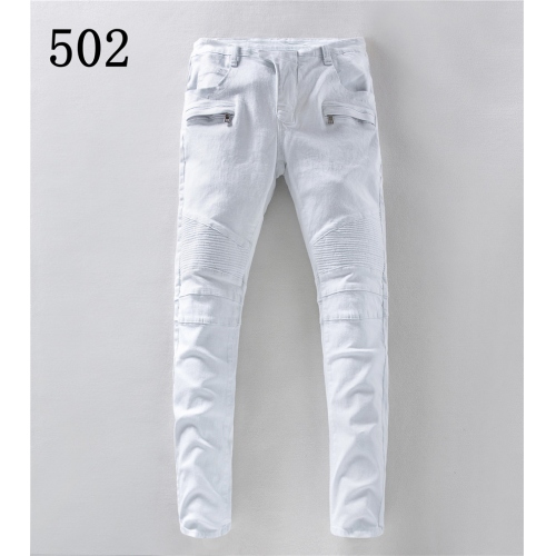 Cheap Balmain Jeans For Men #402975 Replica Wholesale [$60.00 USD] [ITEM#402975] on Replica Balmain Jeans