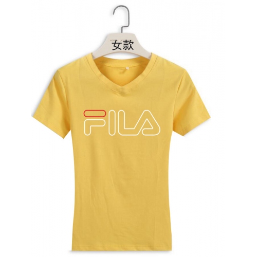 Cheap FILA T-Shirts Short Sleeved For Women #411438 Replica Wholesale [$22.00 USD] [ITEM#411438] on Replica FILA T-Shirts