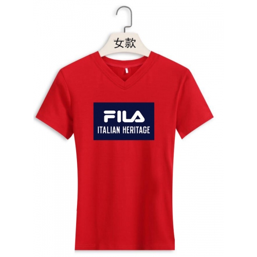 Cheap FILA T-Shirts Short Sleeved For Women #411451 Replica Wholesale [$22.00 USD] [ITEM#411451] on Replica FILA T-Shirts