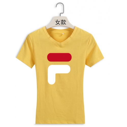 Cheap FILA T-Shirts Short Sleeved For Women #411489 Replica Wholesale [$22.00 USD] [ITEM#411489] on Replica FILA T-Shirts