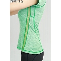 Cheap Yoga T-Shirts Short Sleeved For Women #402659 Replica Wholesale [$28.90 USD] [ITEM#402659] on Replica Yoga T-Shirts