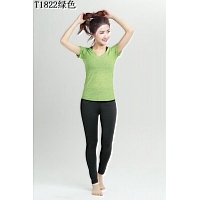 Cheap Yoga T-Shirts Short Sleeved For Women #402662 Replica Wholesale [$28.90 USD] [ITEM#402662] on Replica Yoga T-Shirts