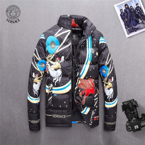 Cheap Versace Feather Coats Long Sleeved For Men #428346 Replica Wholesale [$106.80 USD] [ITEM#428346] on Replica Versace Down Coat