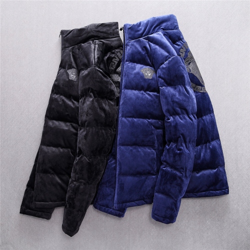 Cheap Versace Down Coats Long Sleeved For Men #428349 Replica Wholesale [$106.80 USD] [ITEM#428349] on Replica Versace Down Coat