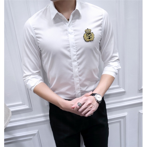 Cheap Dolce &amp; Gabbana Shirts Long Sleeved For Men #428495 Replica Wholesale [$86.50 USD] [ITEM#428495] on Replica Dolce &amp; Gabbana D&amp;G Shirts