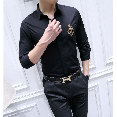 Cheap Dolce &amp; Gabbana Shirts Long Sleeved For Men #428496 Replica Wholesale [$86.50 USD] [ITEM#428496] on Replica Dolce &amp; Gabbana D&amp;G Shirts