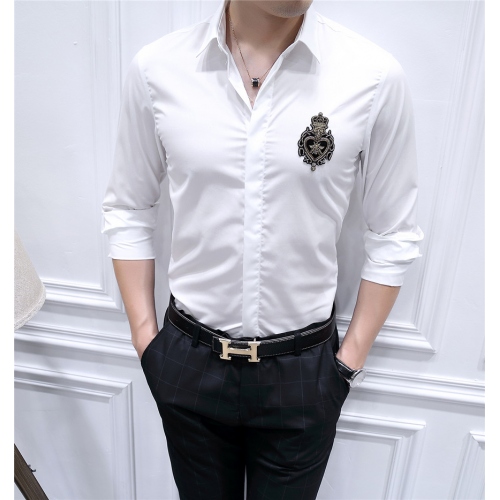 Cheap Dolce &amp; Gabbana Shirts Long Sleeved For Men #428497 Replica Wholesale [$86.50 USD] [ITEM#428497] on Replica Dolce &amp; Gabbana D&amp;G Shirts