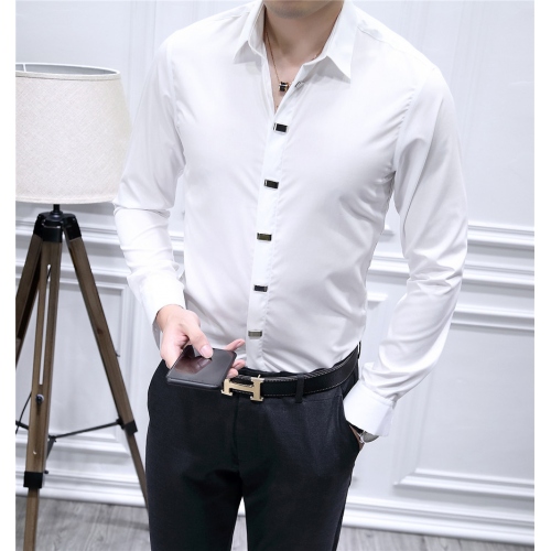 Cheap Armani Shirts Long Sleeved For Men #428542 Replica Wholesale [$86.50 USD] [ITEM#428542] on Replica Armani Shirts