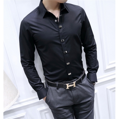 Cheap Armani Shirts Long Sleeved For Men #428543 Replica Wholesale [$86.50 USD] [ITEM#428543] on Replica Armani Shirts