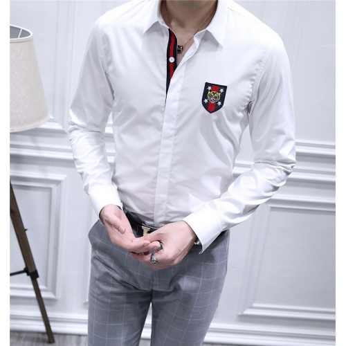 Cheap Gucci Shirts Long Sleeved For Men #428657 Replica Wholesale [$82.00 USD] [ITEM#428657] on Replica Gucci Shirts