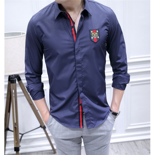 Cheap Gucci Shirts Long Sleeved For Men #428659 Replica Wholesale [$82.00 USD] [ITEM#428659] on Replica Gucci Shirts