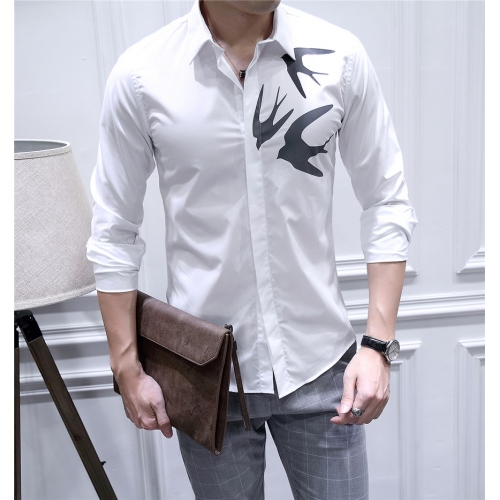 Cheap Alexander McQueen shirts Long Sleeved For Men #428675 Replica Wholesale [$86.50 USD] [ITEM#428675] on Replica Alexander McQueen Shirts