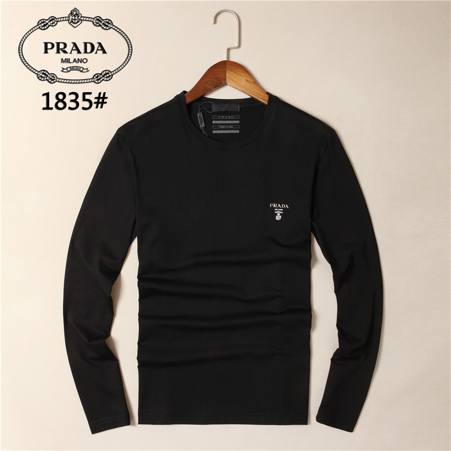 Cheap Prada T-Shirts Long Sleeved For Men #425663 Replica Wholesale