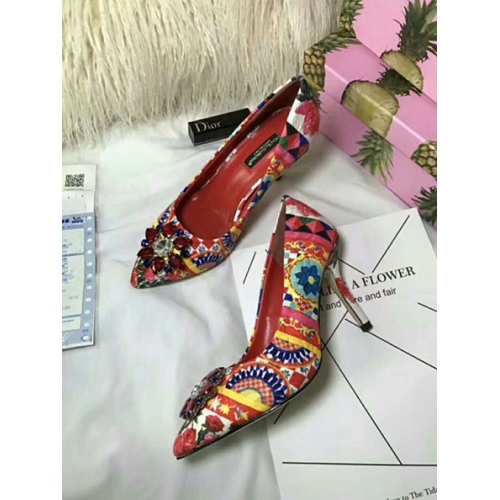 Cheap Dolce &amp; Gabbana D&amp;G High-Heeled Shoes For Women #432477 Replica Wholesale [$79.00 USD] [ITEM#432477] on Replica Dolce &amp; Gabbana D&amp;G High-Heeled Shoes