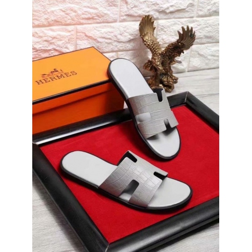 Cheap Hermes Slippers For Men #434885 Replica Wholesale [$52.00 USD] [ITEM#434885] on Replica Hermes Slippers